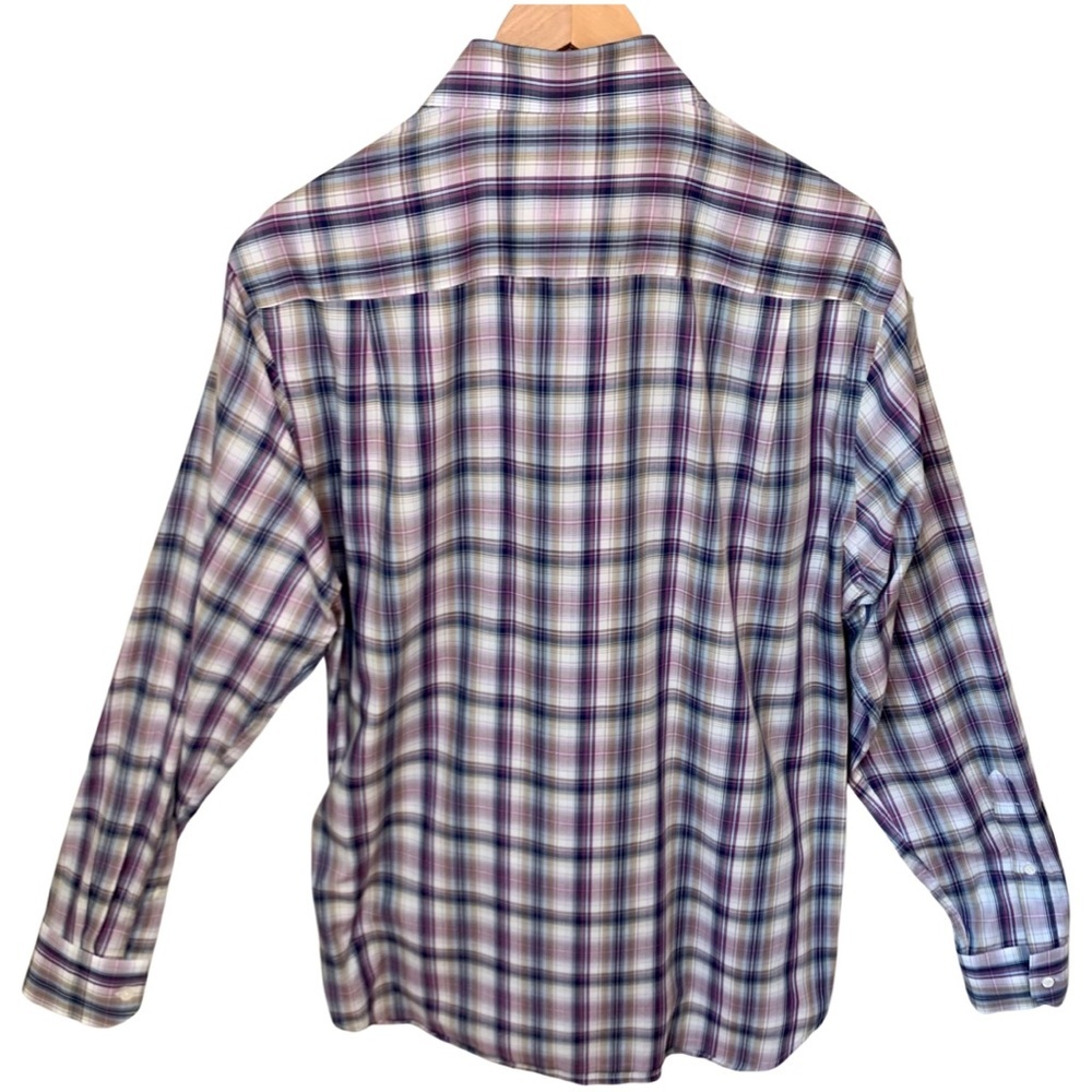 PETER MILLAR Collection Plaid Button Down Dress Shirt Cotton Size Large - Picture 11 of 16